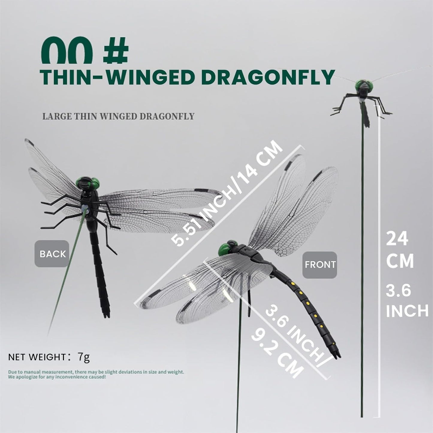 20 Pcs Dragon Fly Clips for Bugs Repellent, 3D Artificial Dragonfly Hat Clip, Dragonfly Garden Decor (20, Black*20 Pcs)