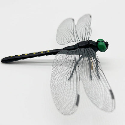 20 Pcs Dragon Fly Clips for Bugs Repellent, 3D Artificial Dragonfly Hat Clip, Dragonfly Garden Decor (20, Black*20 Pcs)