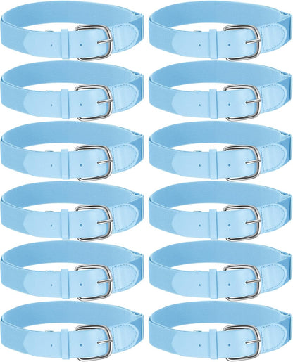 12 Pcs Baseball Belts Softball Belts Bulk for Adult and Youth Adjustable