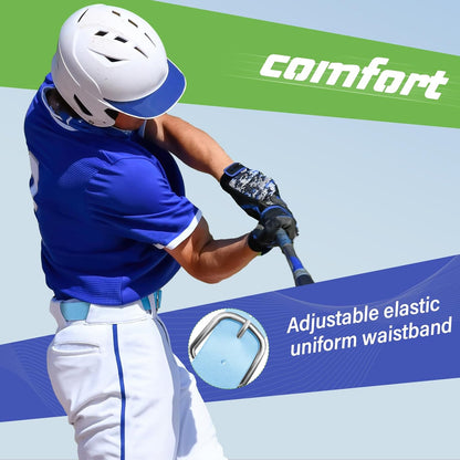 12 Pcs Baseball Belts Softball Belts Bulk for Adult and Youth Adjustable