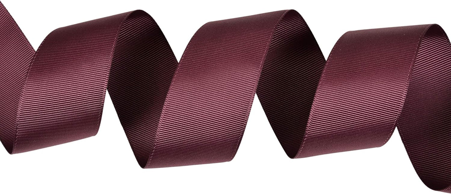 Burgundy Grosgrain Ribbon, 1 1/2 Inch 50 Yards, Great for Crafts Bows Flower Bouquet Wedding Home Decor Gift Wrapping