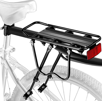 Rear Bike Rack,Bike Cargo Rack w/Fender & Large Size Reflective,Quick Release Mountain Road Bicycle Rear Racks,Universal Bike Luggage Rack,Large Capacity Bike Pannier Rack,