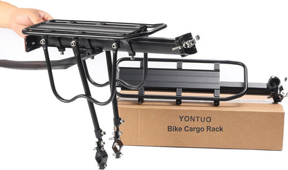 Rear Bike Rack,Bike Cargo Rack w/Fender & Large Size Reflective,Quick Release Mountain Road Bicycle Rear Racks,Universal Bike Luggage Rack,Large Capacity Bike Pannier Rack,