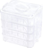 4 Layers Stackable Clear Storage Box/Organizer for Holding 80 Spools Home Embroidery & Sewing Thread (Spool Size Requirement: Height≤2.2"/5.6CM; Width≤1.69"/4.3CM)