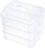 3 Layers Stackable Clear Storage Box/Organizer for Holding 60 Spools Home Embroidery & Sewing Thread (Spool Size Requirement: Height≤2.2"/5.6CM; Width≤1.69"/4.3CM)