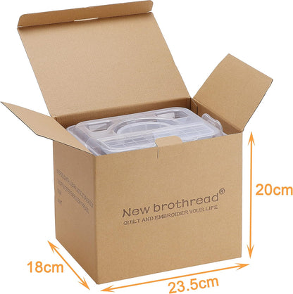 3 Layers Stackable Clear Storage Box/Organizer for Holding 60 Spools Home Embroidery & Sewing Thread (Spool Size Requirement: Height≤2.2"/5.6CM; Width≤1.69"/4.3CM)