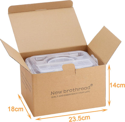 2 Layers Stackable Clear Storage Box/Organizer for Holding 40 Spools Home Embroidery & Sewing Thread (Spool Size Requirement: Height≤2.2"/5.6CM; Width≤1.69"/4.3CM)