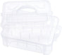 1 Layer Stackable Clear Storage Box/Organizer for Holding 20 Spools Home Embroidery & Sewing Thread (Spool Size Requirement: Height≤2.2"/5.6CM; Width≤1.69"/4.3CM)