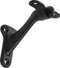 6 Pack 3 Inch Matte Black Hand Rail Bracket Heavy Duty Hardware for Stairways, Home or Office Stair Support Handrail Brackets