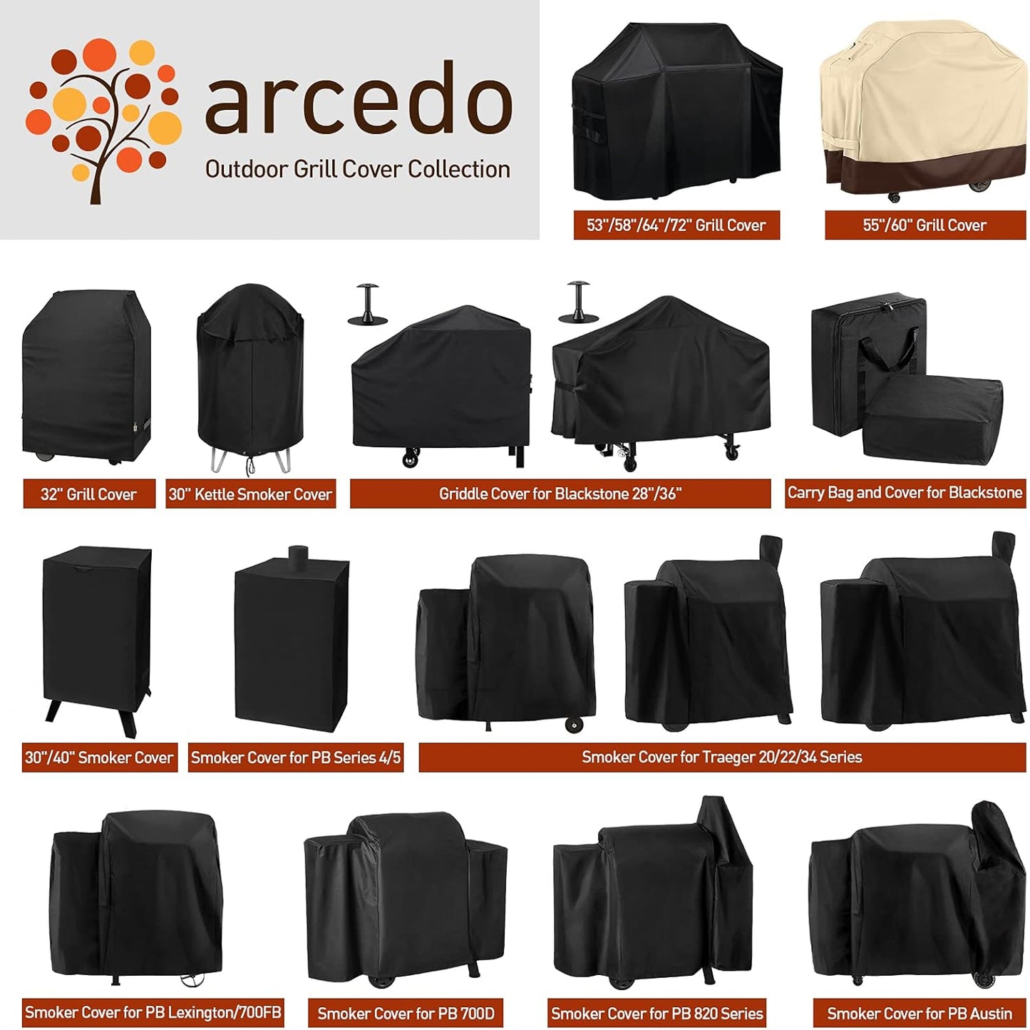Grill Cover Compatible with Pit Boss 440D, PB440d2, Rancher 700, 700D, 700S, 700SC, Camp Chef, Heavy Duty Waterproof Outdoor BBQ Smoker Wood Pellet Grill Cover