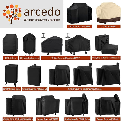 Grill Cover Compatible with Pit Boss 440D, PB440d2, Rancher 700, 700D, 700S, 700SC, Camp Chef, Heavy Duty Waterproof Outdoor BBQ Smoker Wood Pellet Grill Cover
