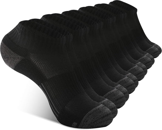 Athletic Ankle Socks Womens Anti-Odor Socks Moisture-Wicking Running Cushioned Anti-Blister 5/6 Pairs