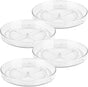 Clear Lazy Susan Turntable Organizer (Pack of 4) 9 Inch Acrylic Rotating Storage for Cabinet, Pantry, Fridge, Bathroom, and Vanity Countertops