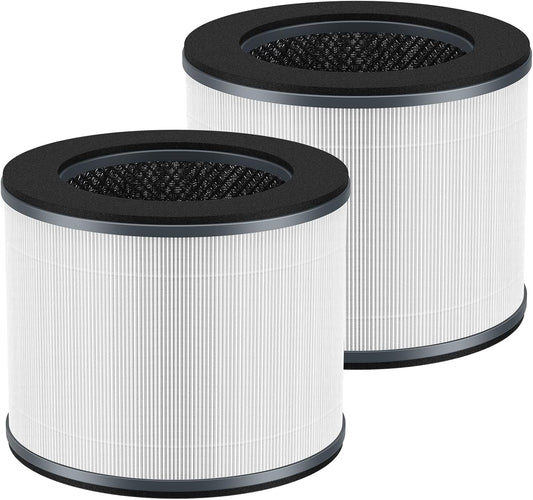 AP-T10FL Filter Replacement for Homedics Compatible with HoMedics TotalClean Air Purifier AP-T10-BK and AP-T10-WT, HEPA Filter AP-T10 5-In-1 Powerful System, 2 Pack
