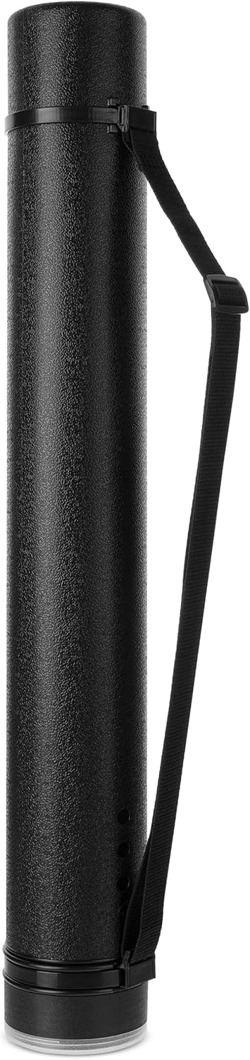 '- Poster Tube, 25" to 40", Extendable Poster Tube with Strap, Poster Carrying Case