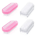 4PCS Nail Brush, Double Sided Nail Scrubber Brush, Soft Stiff Bristles fingernail Cleaning Brush, Angle Nails Toes Cleaning Brush for Men Women