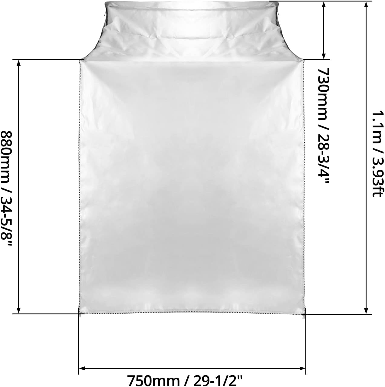 Washer and Dryer Covers, Heavy Duty Waterproof Washing Machine Cover for Most Top Load or Front Load Machine, Dustproof, All Weather Protection, 29" W x 28" D x 43" H