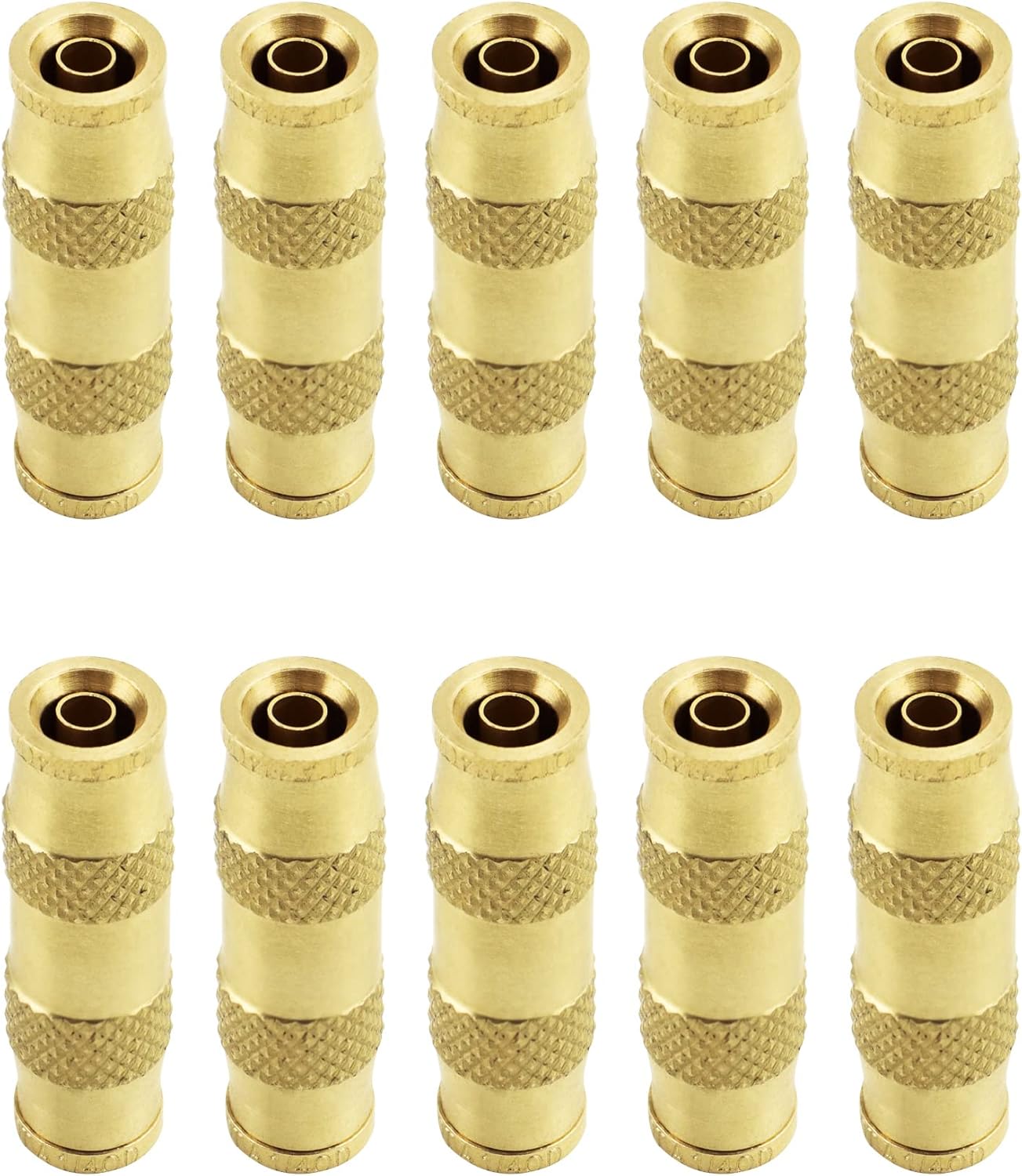 1/4" Push To Connect Fittings - 10 Pack Air Compressor Quick Connect Dot Air Line Pneumatic Hose Fittings