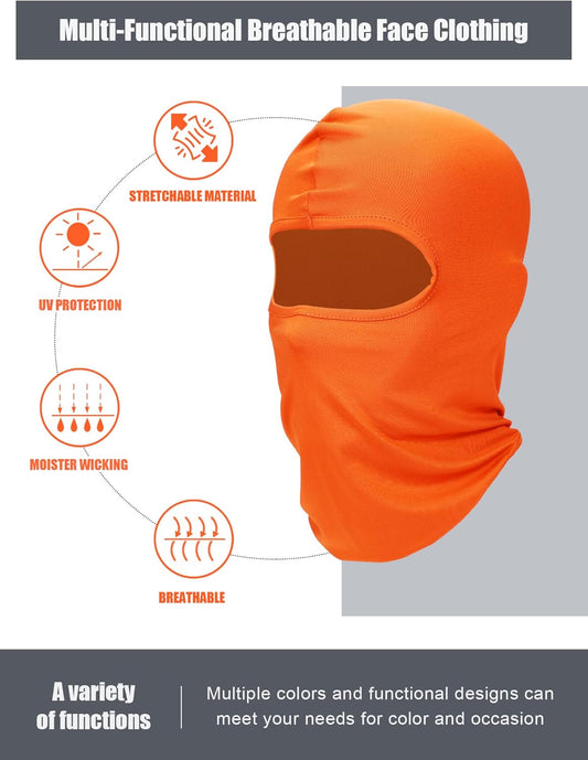 9 Pcs Ski Mask for Men Full Face Cover UV Sun Protection Cooling Balaclava Neck Gaiter Clothing Scarf Bandana