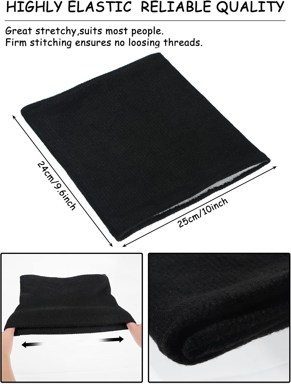 4 Pack Winter Neck Warmer Gaiter for Women Fleece Lined Thick Double Layer Knitted Warmer Neck for Cold Weather Men Sports Work