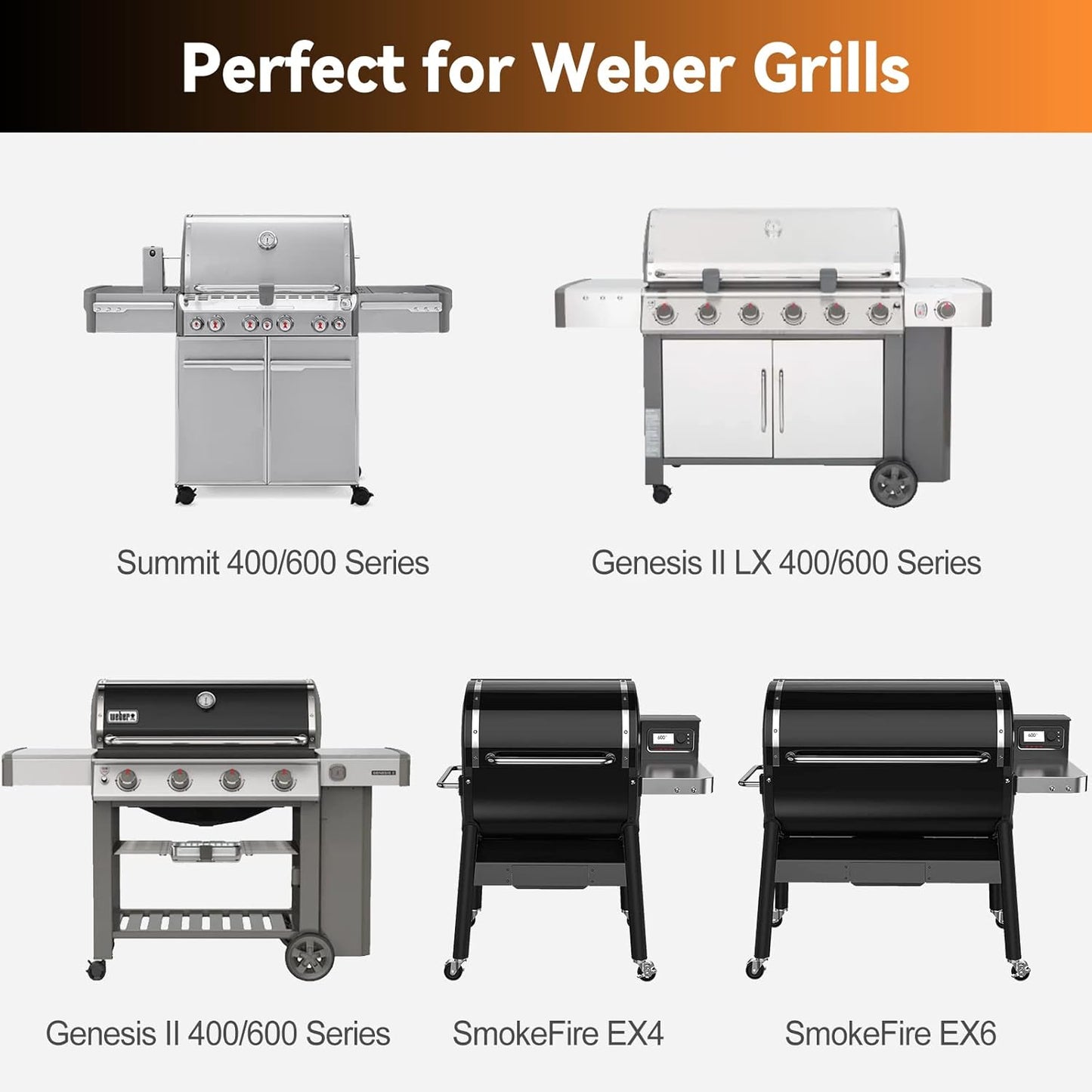20-Pack Grill Drip Pans for Weber SmokeFire, Summit, Genesis Series, 11 x 5 Inch Disposable Aluminum Foil Grease Tray Liners