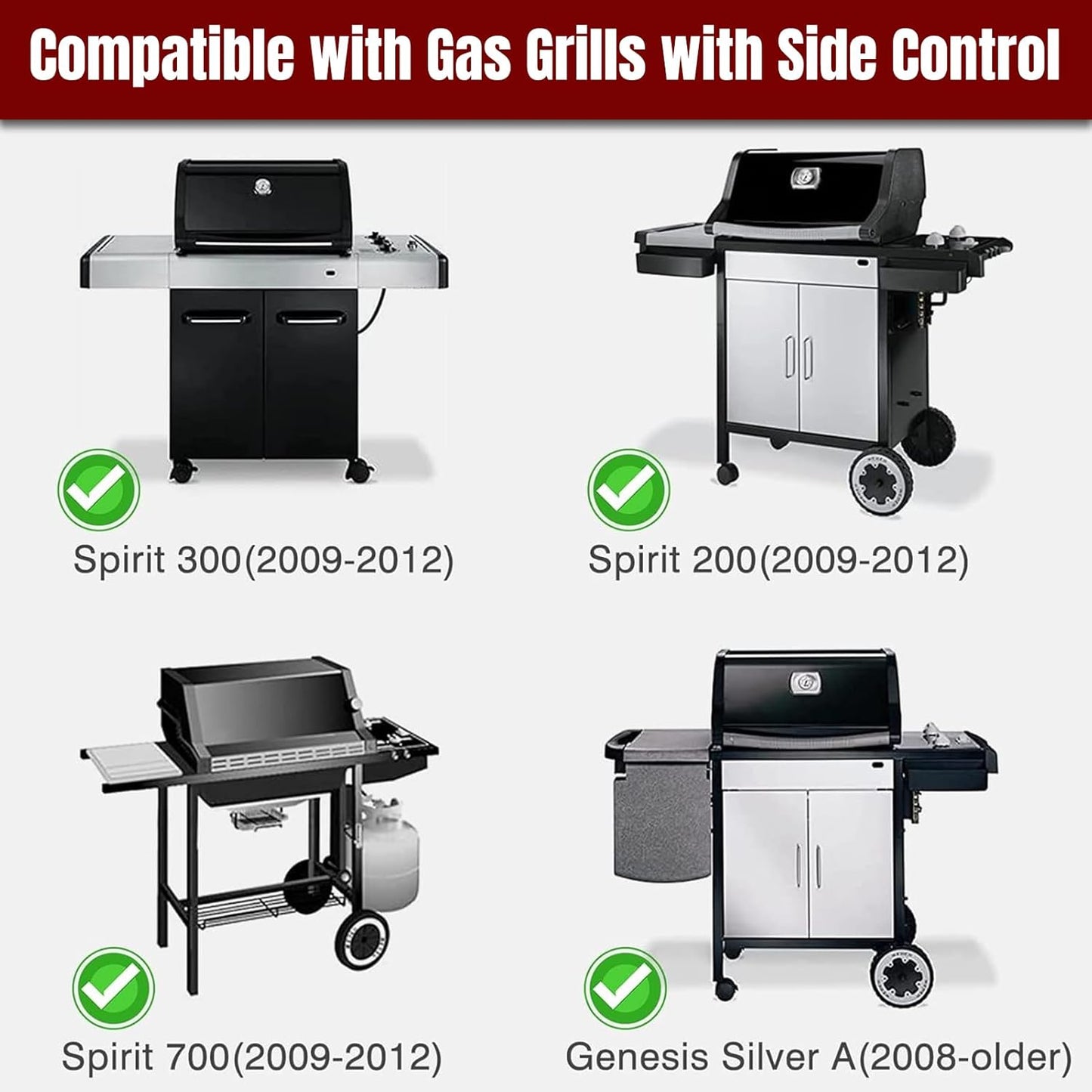 1819-51 1836-32 Grill Igniter Kit, Replacement for Weber 91360 Spirit E-310, E-320 200, E-210, Igniter Kit for Weber Spirit 200 & 300 Series with Side Control (2009-2012) Gas Grills
