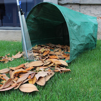 2-Pack 53 Gallon Dustpan-Type Yard Waste Bags, Reusable Heavy Duty Collapsible Garden Leaf Bags, Leaf Collector for Leaves, Lawn Debris & Grass Clippings