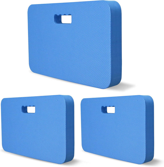 3-Pack Garden Kneeling Pad - For Gardening, Baby Bath, Yoga, Pilates, Exercise, Blue.