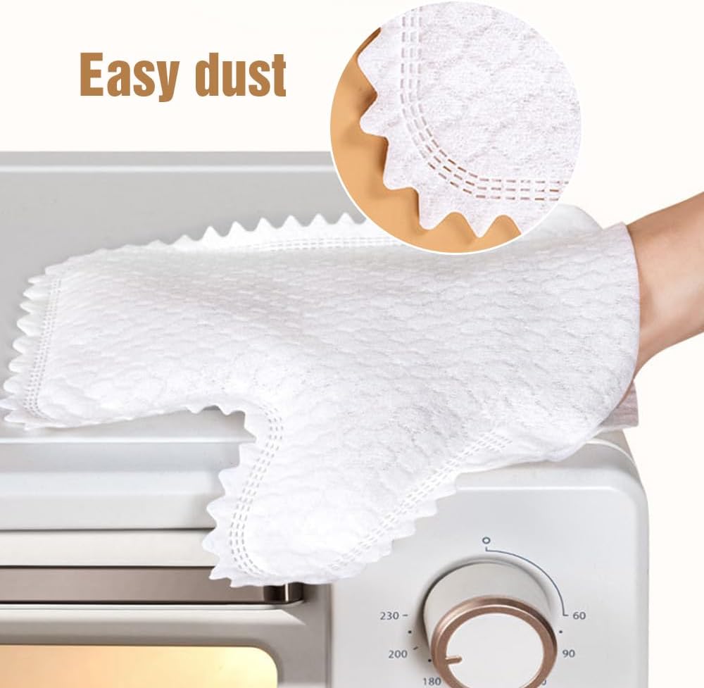 Multi-purpose Washable Dusting Gloves, 2026 Dual-Sided Pet Hair Cleaning Gloves Reusable Wet Dry Kitchen Mitt