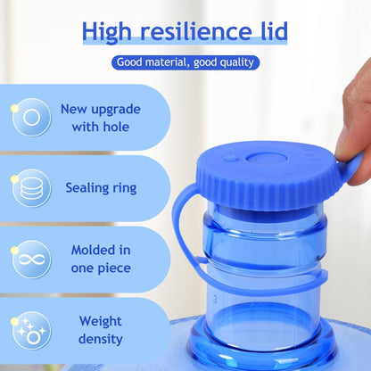 5 Gallon Water Jug Cap, 2024 New Leak Proof 5 Gal Water Jug Cap 3 and 5 Gallon Water Jugs Replacement Cover, Upgrade No Spill Food Grade Silicone Replacement Gallon Caps Multipack (8)