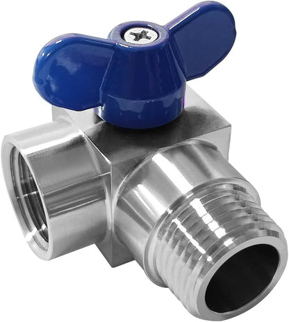 1/2” NPT Mini Ball Valve Male to Female 90 Degree Stainless steel Street Elbow Shut Off Valve