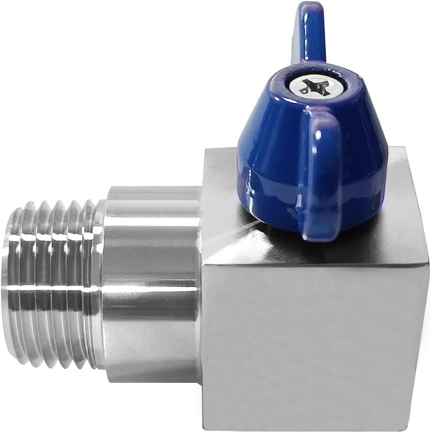 1/2” NPT Mini Ball Valve Male to Female 90 Degree Stainless steel Street Elbow Shut Off Valve