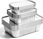 30 Pack Disposable Aluminum Foil Pans with Lids, 10x7.5 And 7.3x5.3 Square 6.9x4.3 Square Combo Set, Disposable Aluminum Pans With Lids for Birthday Party, Wedding, Holiday Celebration