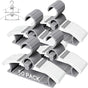 50 Pack Baby Hangers for Nursery Closet, Adjustable Non-Slip Kids Hangers with Windproof Buckle, 11-14" Infant Child Plastic Clothes Pants Toddler Hanger for Boys Girls Newborn Adult, Grey