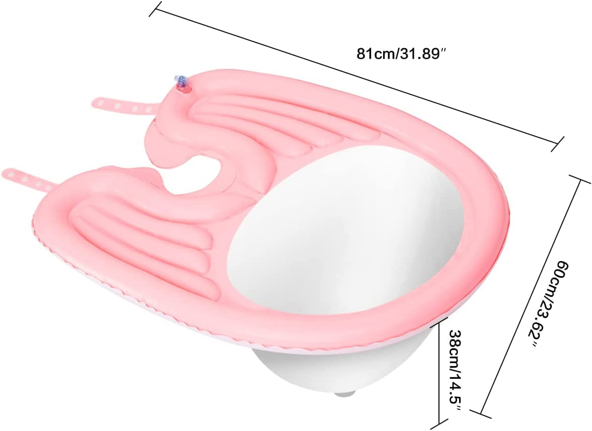 Portable Inflatable Shampoo Basin for Bedside and in Bed for Elderly, Disabled, Pregnant, Injured, Bedridden, Handicapped. Wash Hair in Bed Shampoo Bowl with Drain Tube Use for Washing Coloring Hair