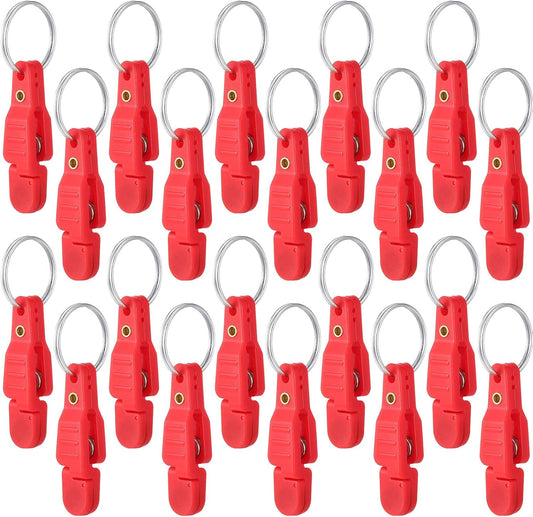 20 Pieces Heavy Tension Snap Release Clips Padded Trolling Clips with Key Ring for Weight Planer Board Offshore Kites Downrigger Fishing