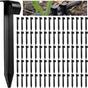 80 Pcs Irrigation Stakes Tubing Hold Down Anchor Stakes 1/2" PE Plastic Garden Hose Stake 6 Inch Plastic Drip Tubing Anchor for Greenhouse, Lawn, Patio, Vegetable Plot