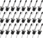 48 Pack Stainless Steel Classic Bottle Pourers Tapered Spout - Liquor Pourers with Rubber Dust Caps