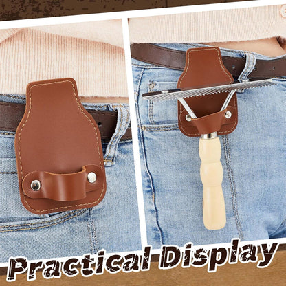 1 Set Cattle Show Comb Brush Holder Livestock Supplies for Cattle Horse Grooming Brush Show Comb with Wood Handle for Cow Livestock Brushes Pet Dog Cattlel Cows Goat Sheep