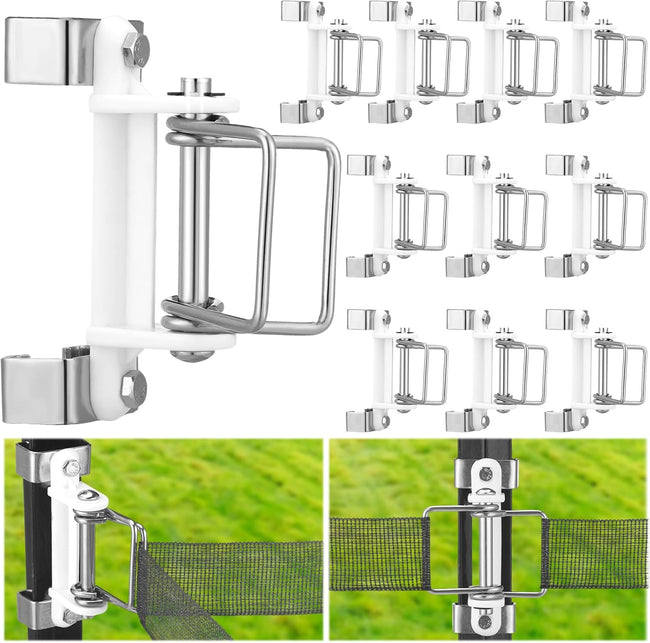 10 Pcs T Post Polytape Corner Insulator Electric Fence Insulators T Post End Insulator for Posts, Steel Posts, Tensioners Wire Holding Insulator Fencing Supplies for Agricultural Farm Garden Hover Image