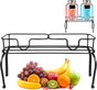 Metal Beverage Dispenser Stand for Parties Double Drink Stand Dispenser Holder Stand for Glass Jar Bottles(1 Gallon)