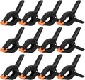12 Pack 6 Inch Plastic Spring Clamps, for Crafts, Woodworking, Backdrop Stand, Photography, Home Dec