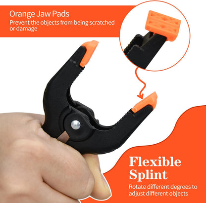 12 Pack 6 Inch Plastic Spring Clamps, for Crafts, Woodworking, Backdrop Stand, Photography, Home Dec