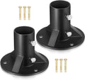 2 Pack Chain Link Fence Post 2'' Floor Flange Heavy Duty Round Post Base Bracket (od 1-7/8'') Fits Fence Mailbox Railing Deck Flag Column Stair Handrail with Expansion Bolts and Screws
