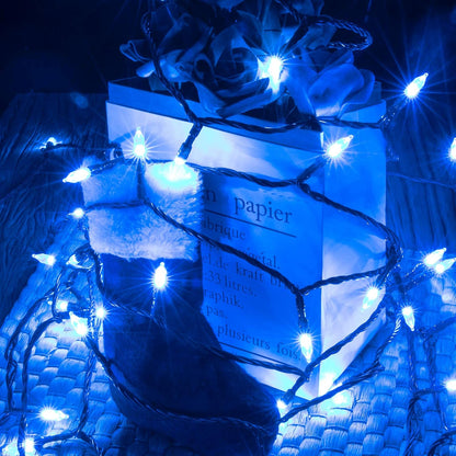 108FT 300 LED Fairy String Lights Christmas Fairy String Lights Plug in 8 Modes Extendable for Indoor Outdoor Wedding Birthday Christmas Tree Garden Decor(Blue)