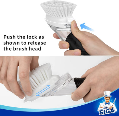 Soap Dispensing Dish Brush Refills, 4 Pack