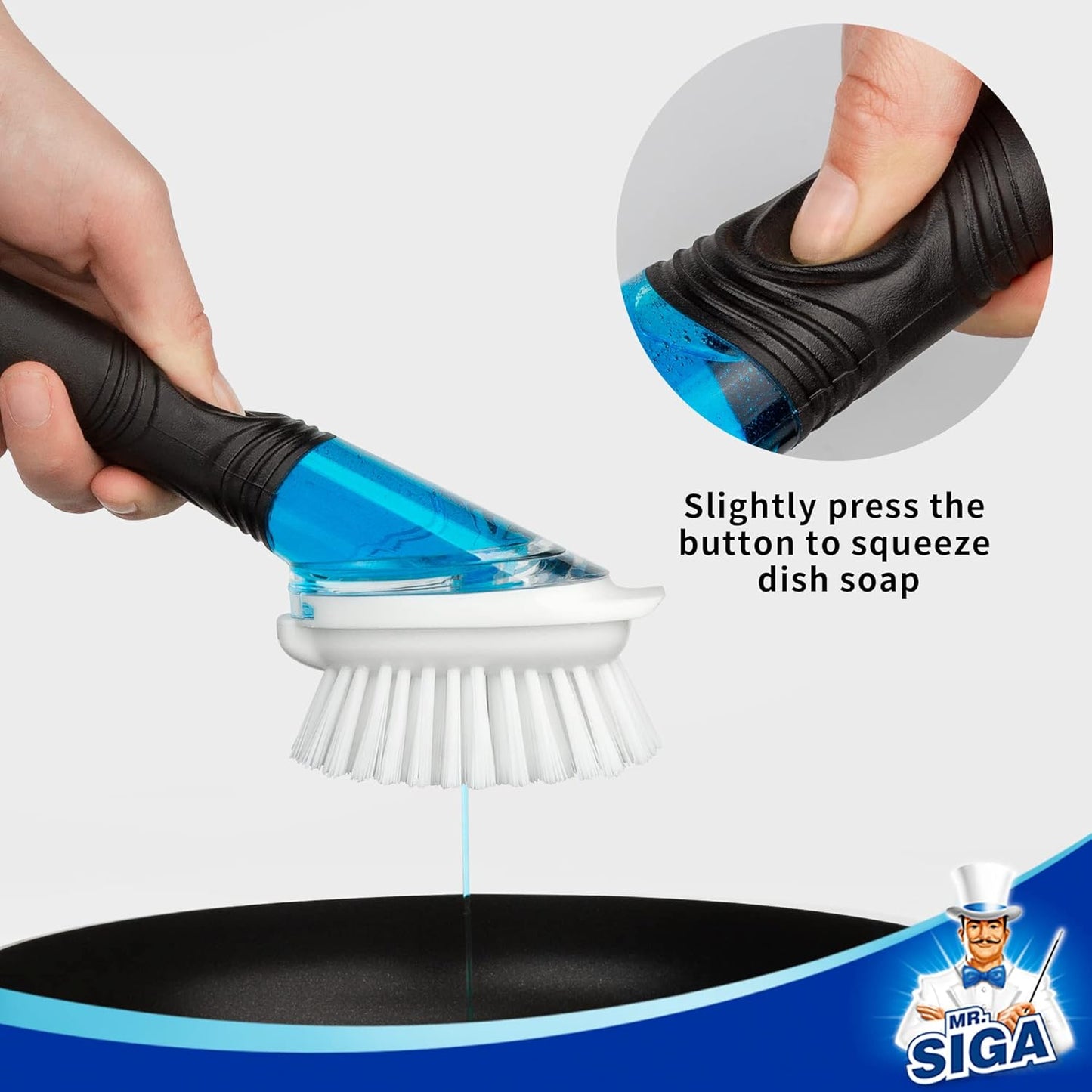 Soap Dispensing Dish Brush Refills, 4 Pack