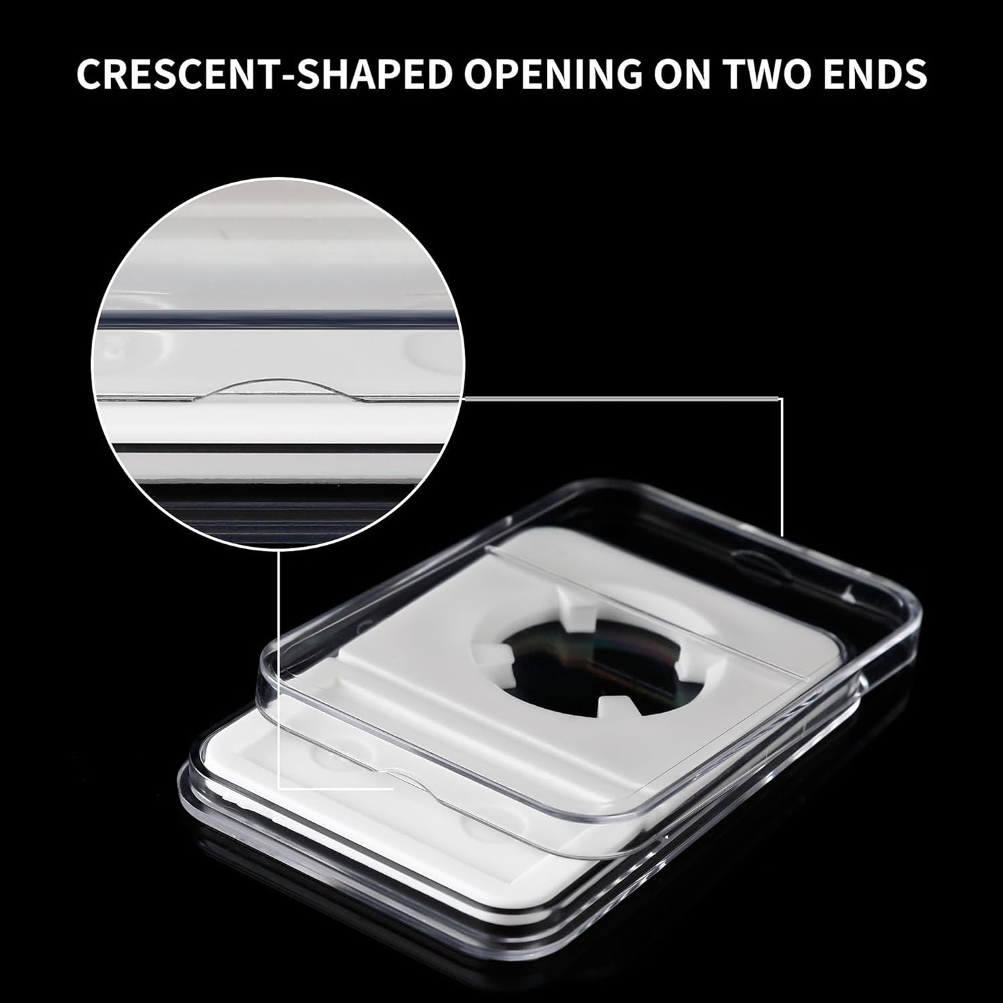10 Packs 30mm Coin Slab Display Holder, Storage Case for JFK Half Dollar, Clear Acrylic Cases for Coin Organize and Collection, Four-Point Fixation Coin Slab Capsules Protector