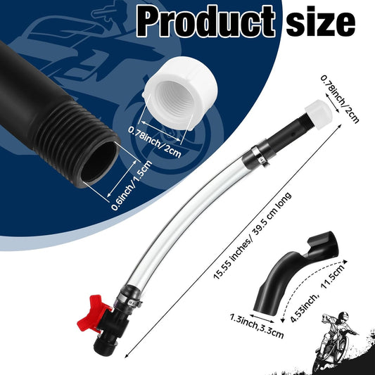 6 Pack Racing Fuel Filler Jug Hose 14 Inch Transparent Gas Can Hose with 3 Pack Bender Clear Fuel Filler for Racing Container Tank 3/5/5.5 Gallon Gas Can