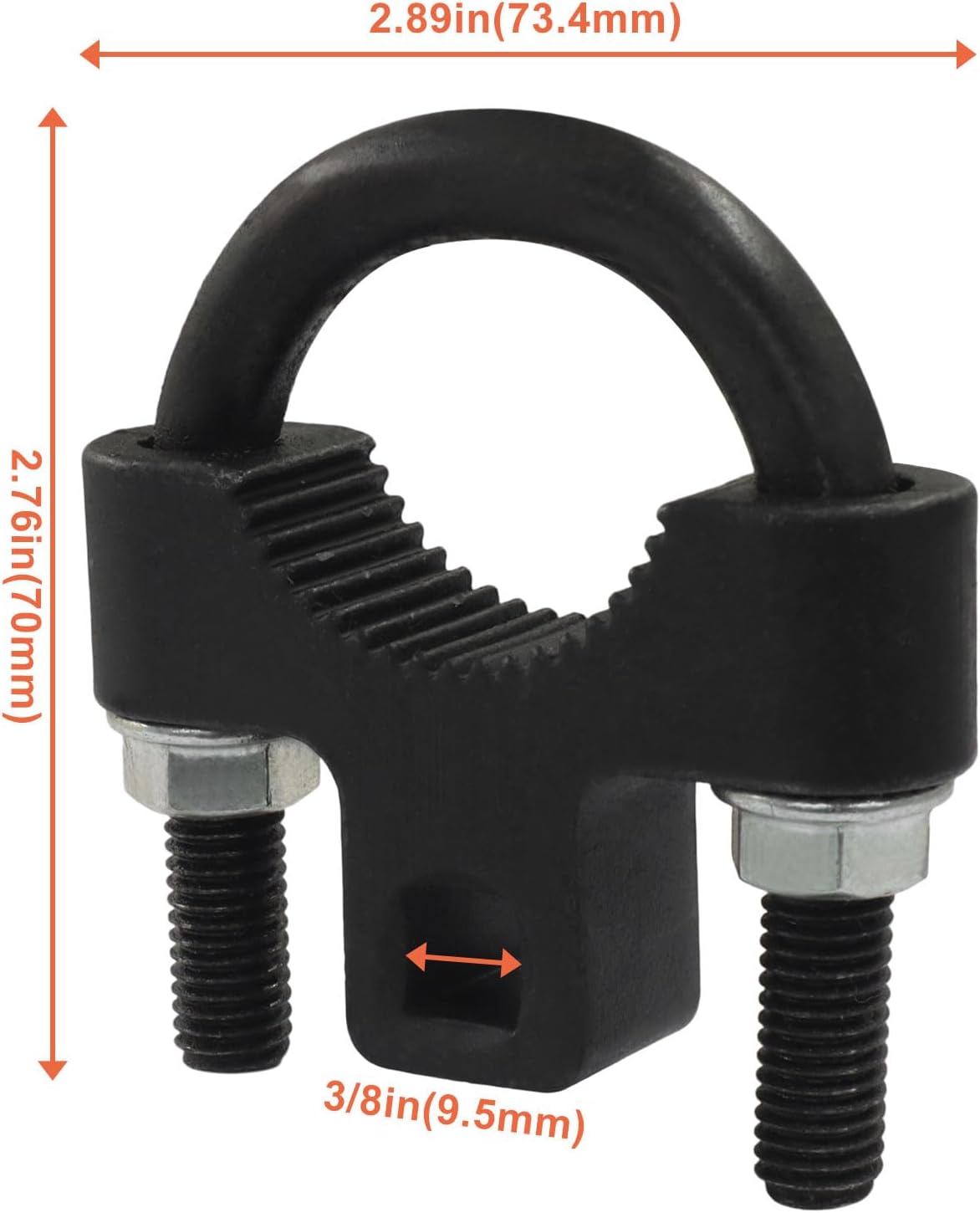 3/8" Universal Inner Tie Rod Removal Tool, Low Profile Removal Tool Non-Slip for Easy Removal Non-Slip Teeth,27-42mm End Wrench for 1/2" Square Drive, U-Wrench for Automotive Repair